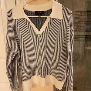 Truth Black and White Striped Top